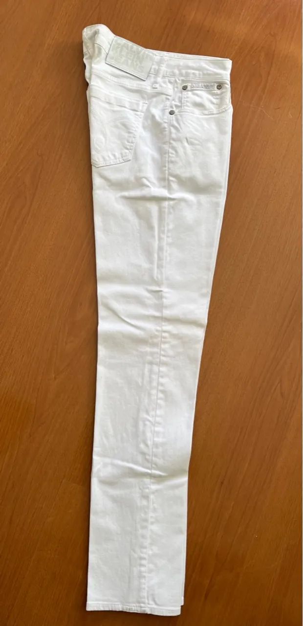 Calça Jeans Calvin Klein Branca - Foto 4
