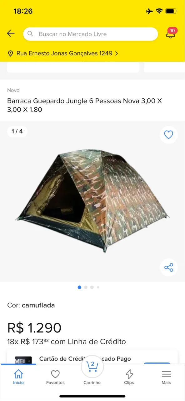 Barraca guepardo 5 pessoas 