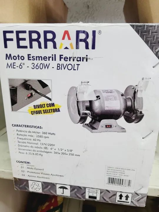 Moto Esmeril Ferrari ME-6 360W 3580rpm - Foto 4