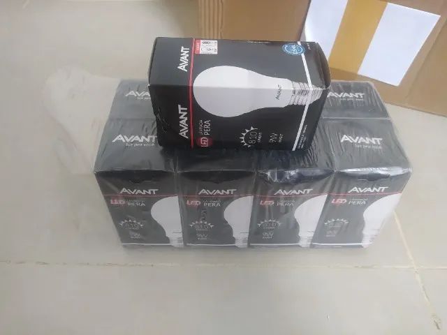 LÂMPADA LED AVANT PERA 9W 6500K 8 UNIDADES R$ 50,00