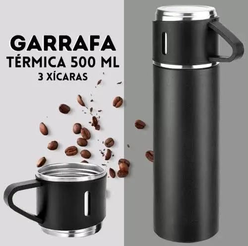 Garrafa Térmica 500ml com 3 Xícaras