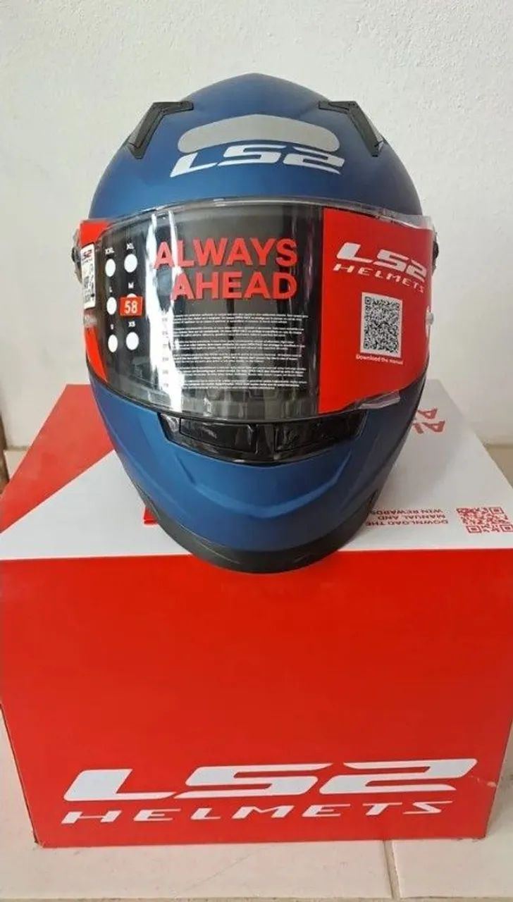 capacete ls2 azul - Foto 2