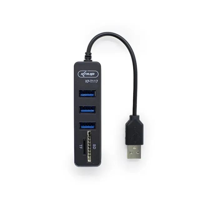 Hub Usb  3 Portas Com Leitor De Cartão - Foto 4