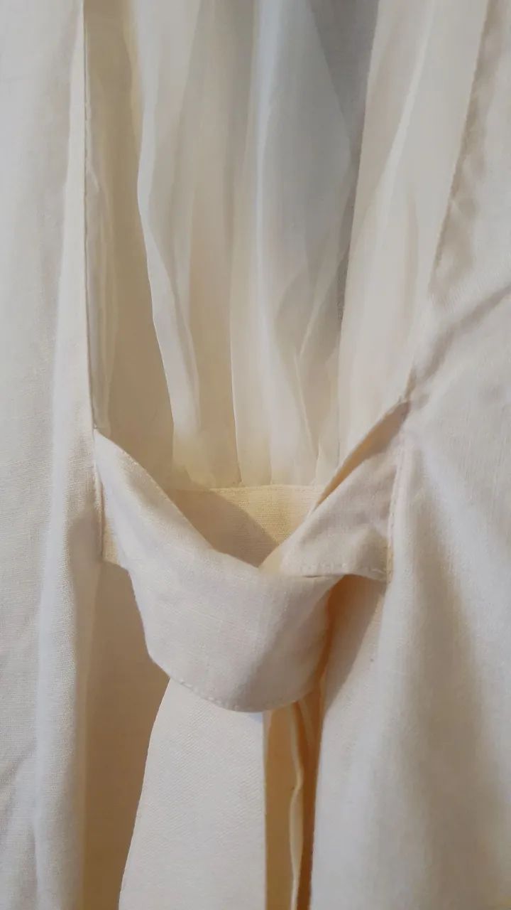 Blazer em linho e organza - Foto 3