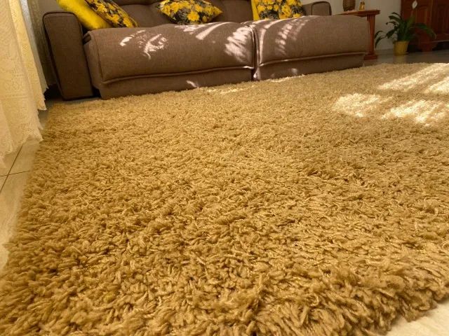 Tapete para sala felpudo - cor bege - Foto 4