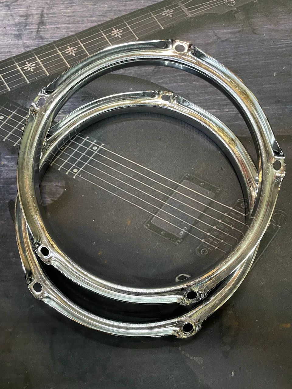 Aros de bateria  para tom ou caixa 8 polegadas com 5 afinações nagano novo 2mm