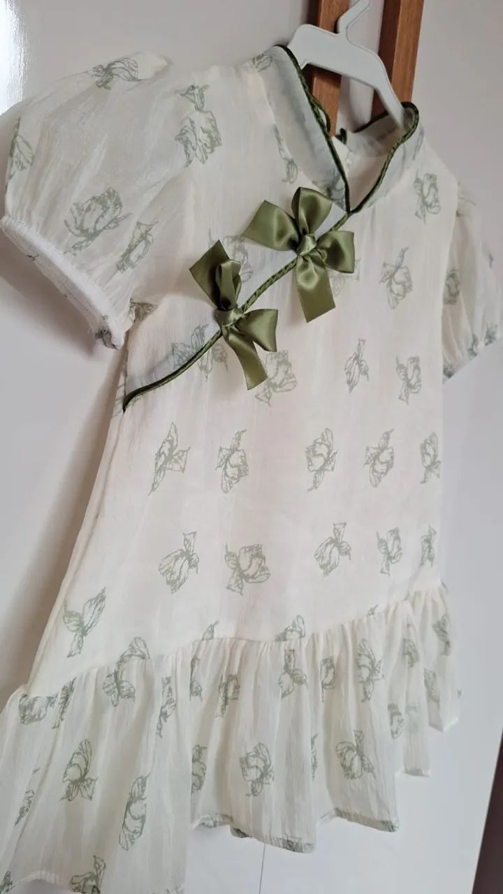 VESTIDO COREANO IMPORTADO VERDE - Foto 2