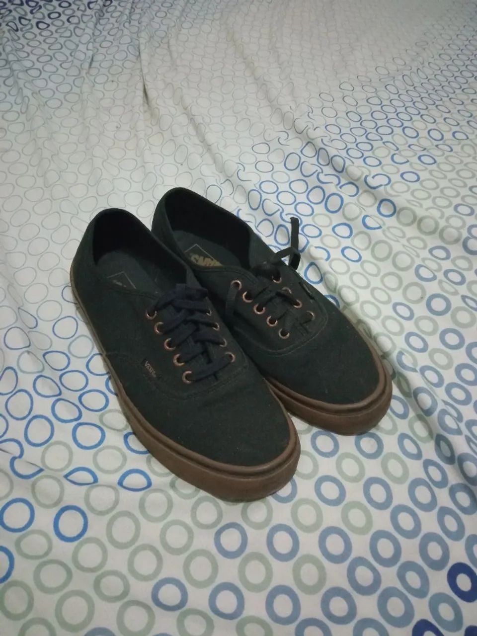 Vans Usado Tenis Vans Preto Com Sola Marrom Vans Old Skool Preto E