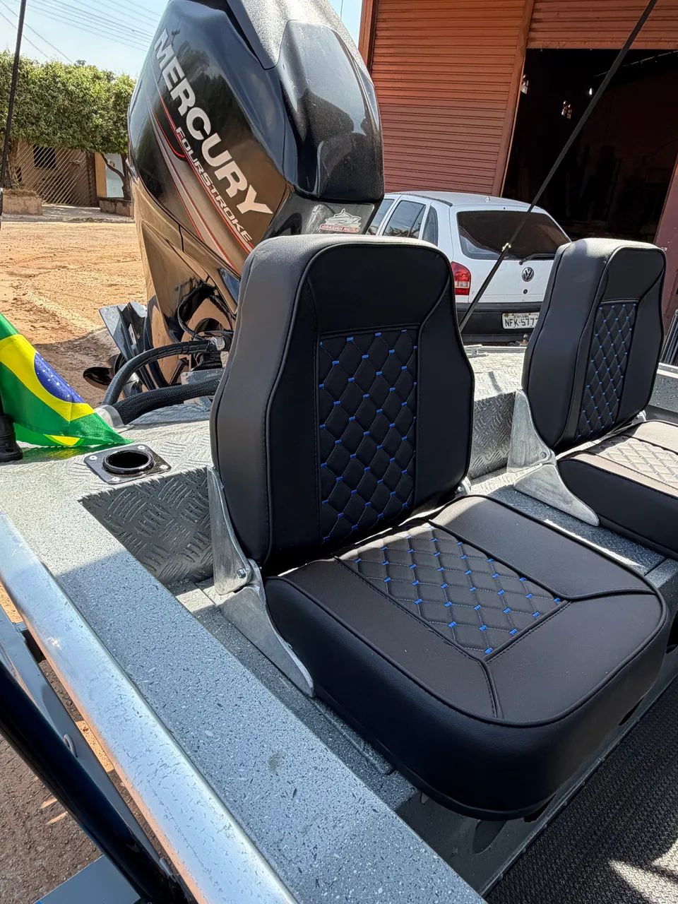 Canoa Barco Lancha alumínio 6 metros Tuiuiu Nautica - Foto 6