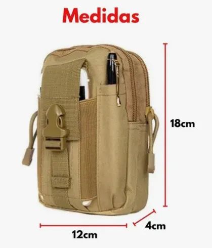 Bolsa para Cinto Porta Treco Tático Militar Pochete De Cintura z127 - Foto 6