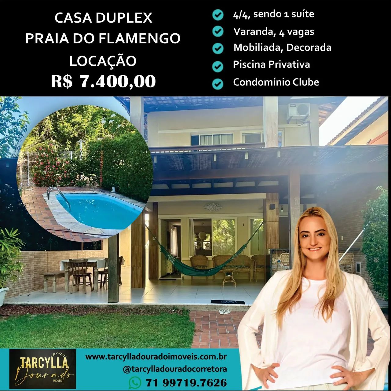 Casa residencial Duplex Condomínio para Locação Praia do Flamengo, Salvador - BA