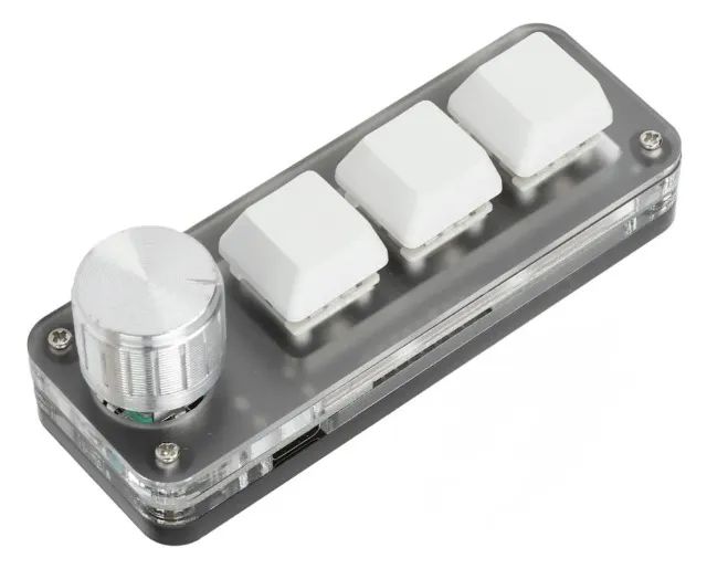 Teclado Mecânico Programável Macropad Rgb 3 Teclas + 1 Knob - Foto 2