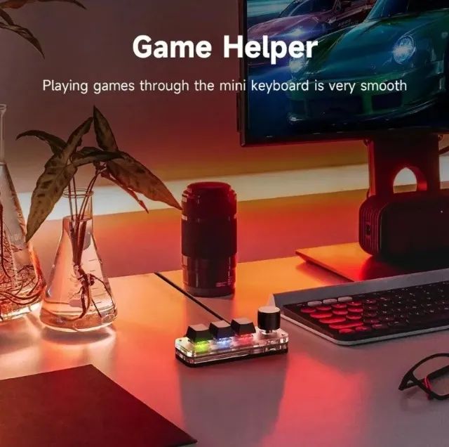 Teclado Mecânico Programável Macropad Rgb 3 Teclas + 1 Knob - Foto 4