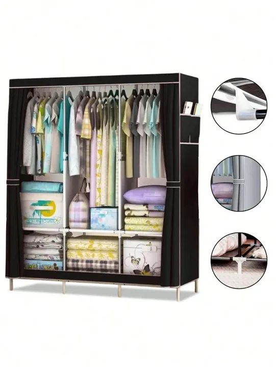 KONTUZ Guarda Roupa Dobrável Organizador De Roupa Armário Grande