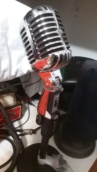 Microfone novo, manual, original Shure 55 H made in usa, URGENTE!