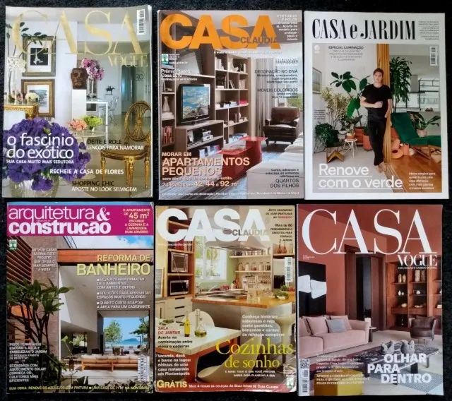 Kit com 42 revistas de casa, construção e arquitetura - confira a lista, raridades