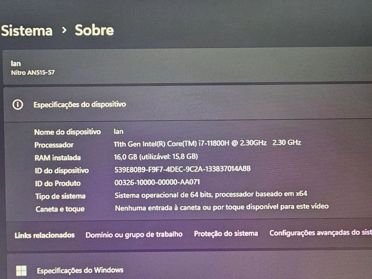 Notebook Gamer Acer Nitro 5 - Foto 3