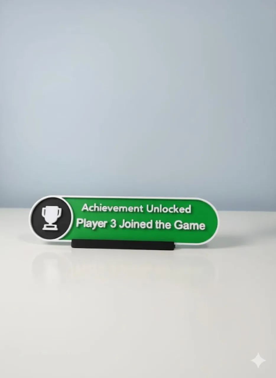 Placa Personalizada Em Formato De Conquista Desbloqueada Xbox - Foto 4