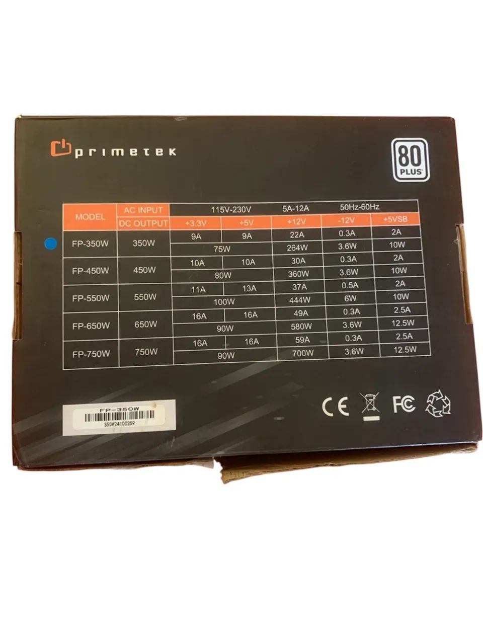 Fonte de Alimentação PrimeteK FP-350W