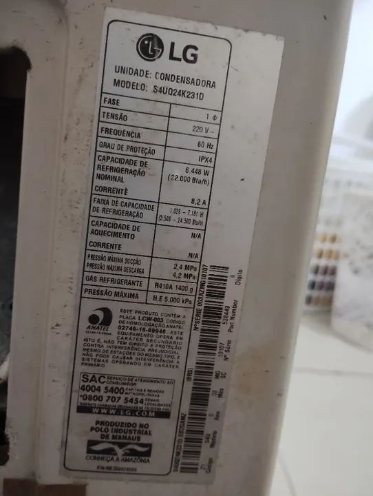 Ar condicionado LG dual inverter 22 mil BTUs - Foto 2