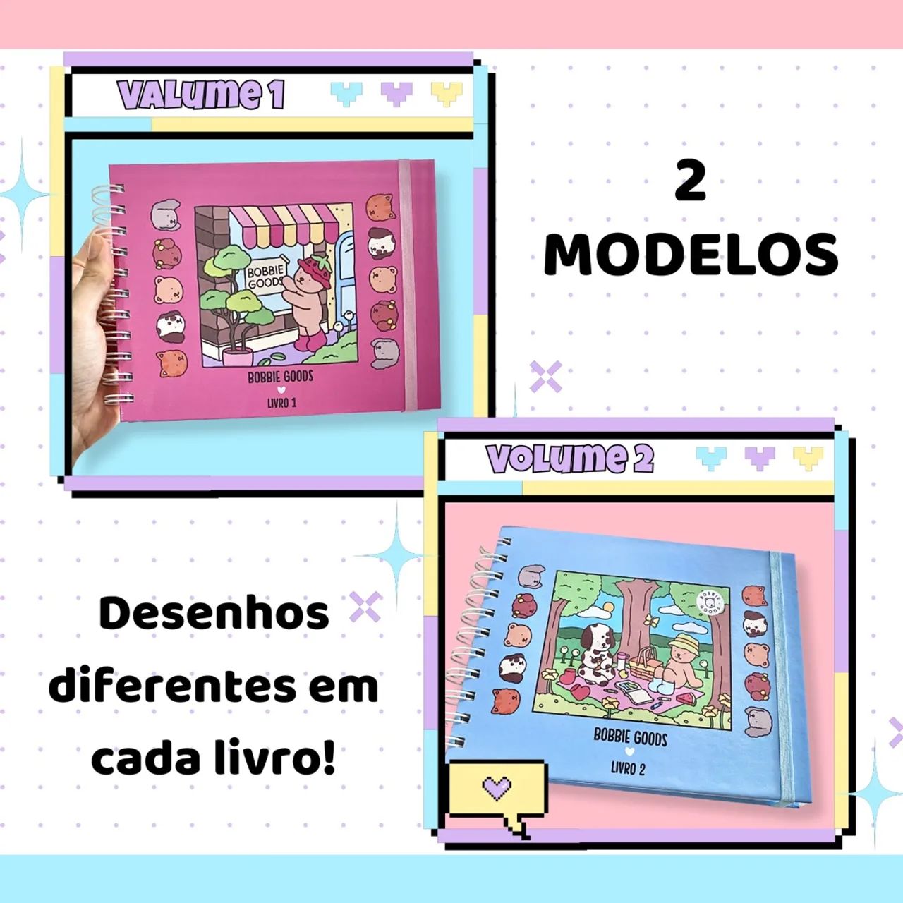 Bobbie Goods Livro para Colorir, 98 páginas, NOVO - Foto 2