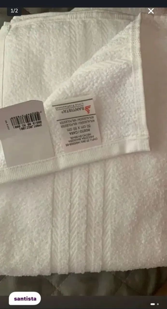 Toalha de Rosto Santista linha profissional