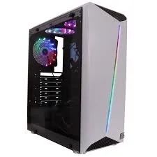 Gabinete Gamer Oex Gh200 Atx Frontal Iluminação Vidro Branco - Foto 5