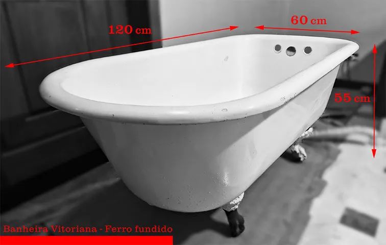 Banheira vitoriana de ferro 