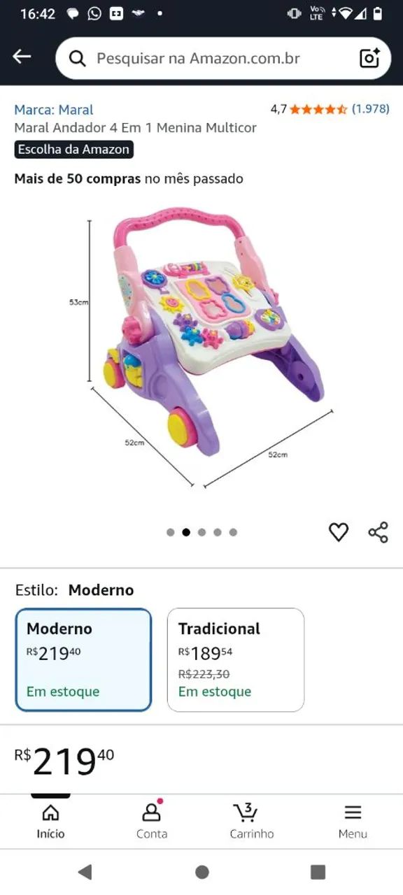 Andador maral 4 em 1 - Foto 4