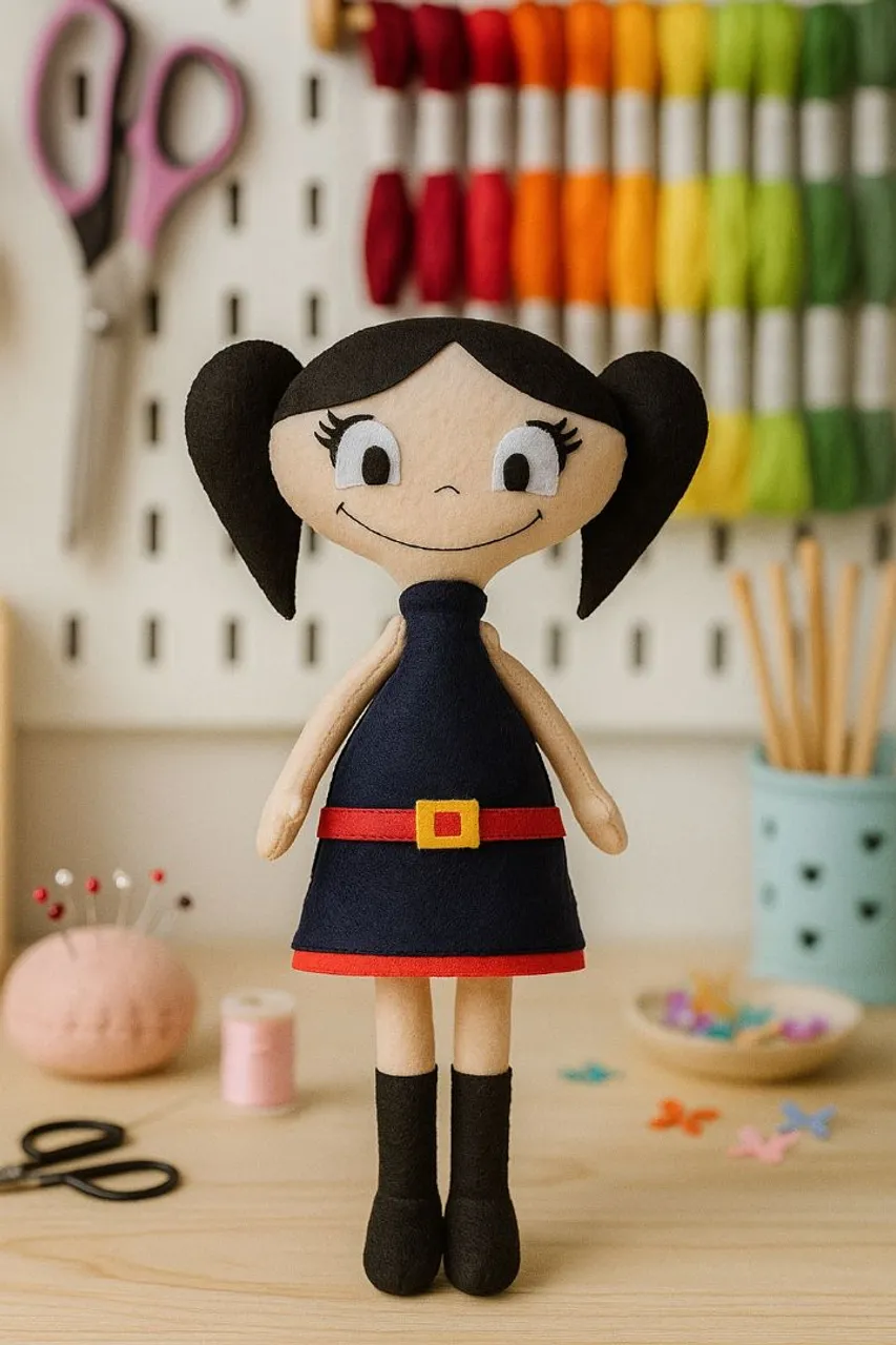 Boneca artesanal- O Show da Luna