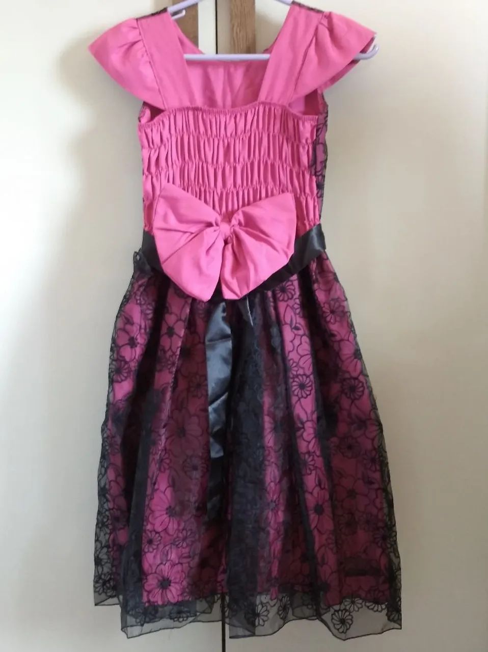Vestido infantil preto e roxo - Foto 2