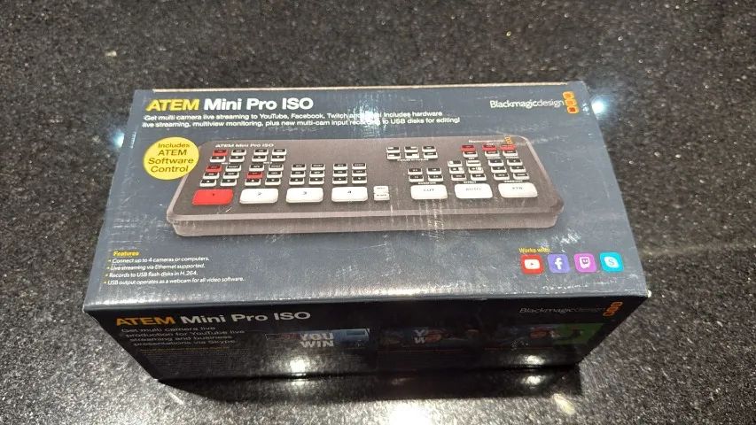 Atem mini Pro ISO - Filmadora CANON R800 - Switch Roland vídeo - Kit para PODCAST, 