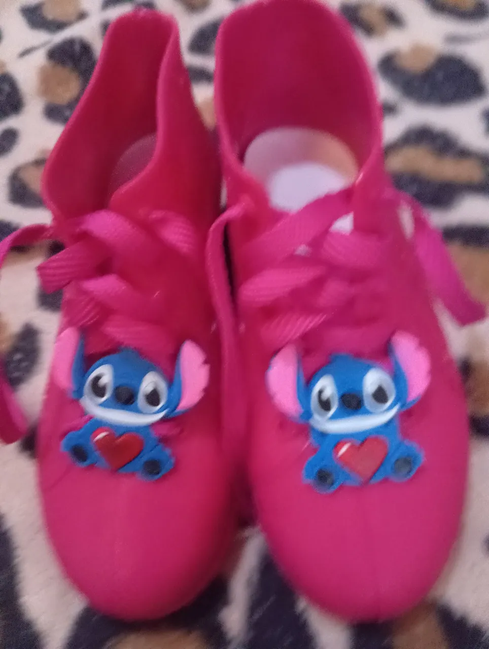 Botinha Stitch Rosa - Novas!