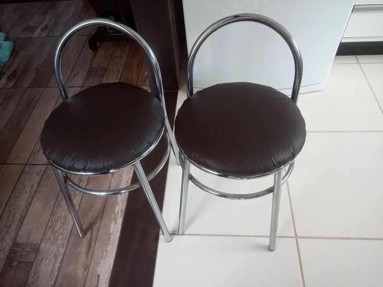 2 Banquetas Baixas Inox 