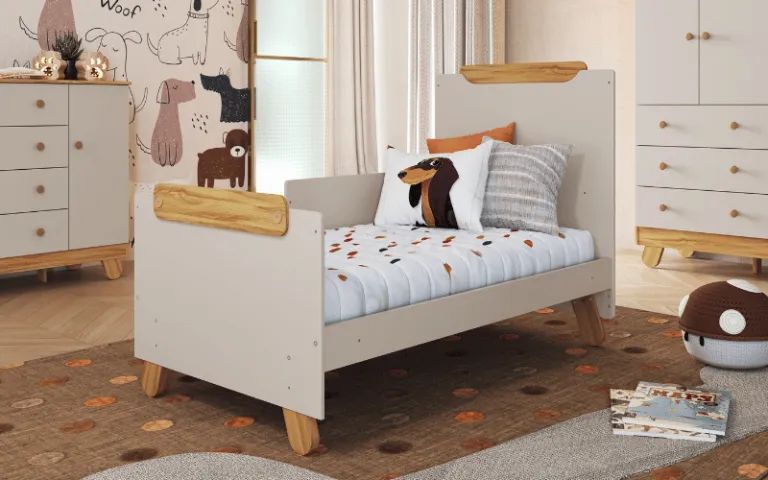 Berço Cama Pingo Americano, 100% MDF - Peroba - Foto 3