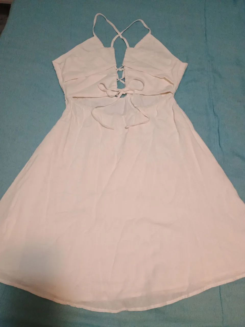 Vestido Cia Marítima (P) off write usado - Foto 3