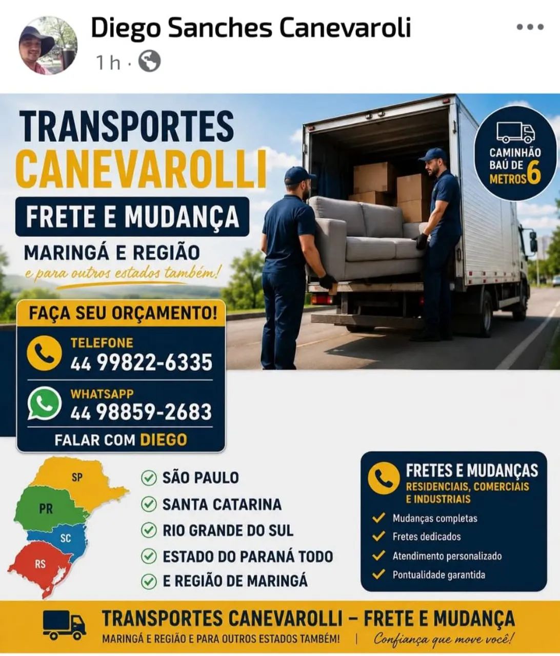 Frete e mudanca