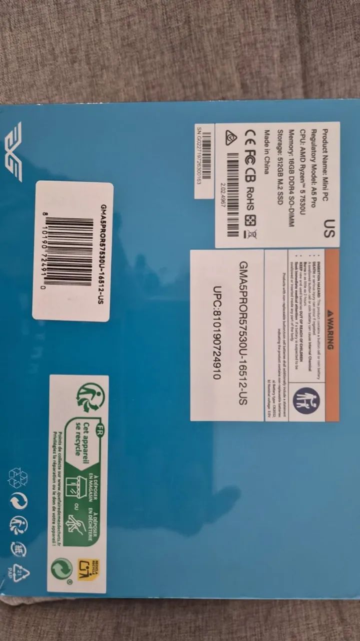 MINI PC GEEKOM  A5 PRO COM AMD RYZEN 57530U, 16GB DE RAM  E 512 GB - Foto 3