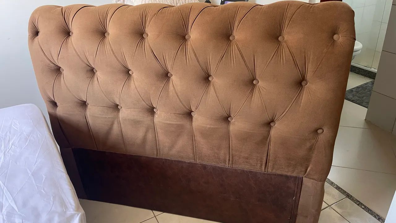 Cabeceira de suede de casal  - Foto 2