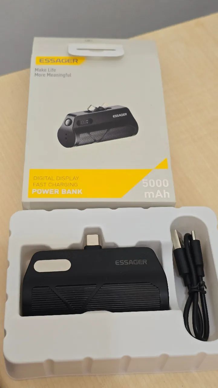 Mini Power Bank Essager 5000mAh 20W para iPhone e Android - Foto 2