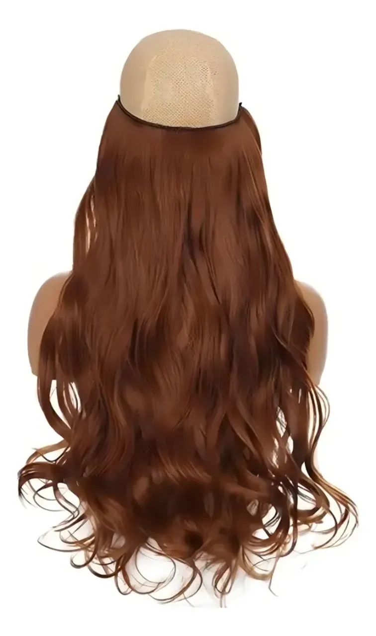 Aplique Tic Tac Cabelo Ondulado Ruivo Acobreado