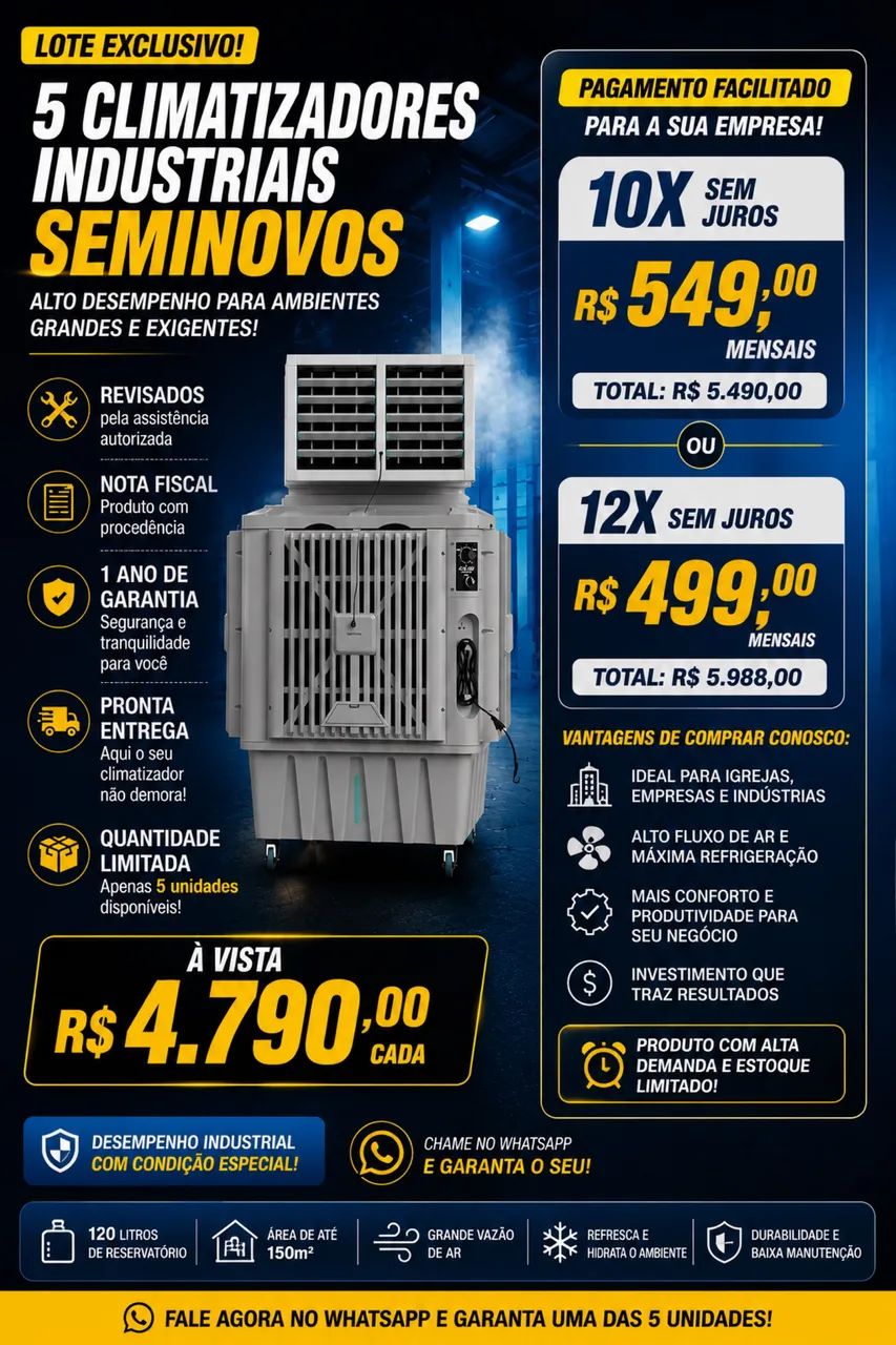 Climatizadores Comerciais em promoção 