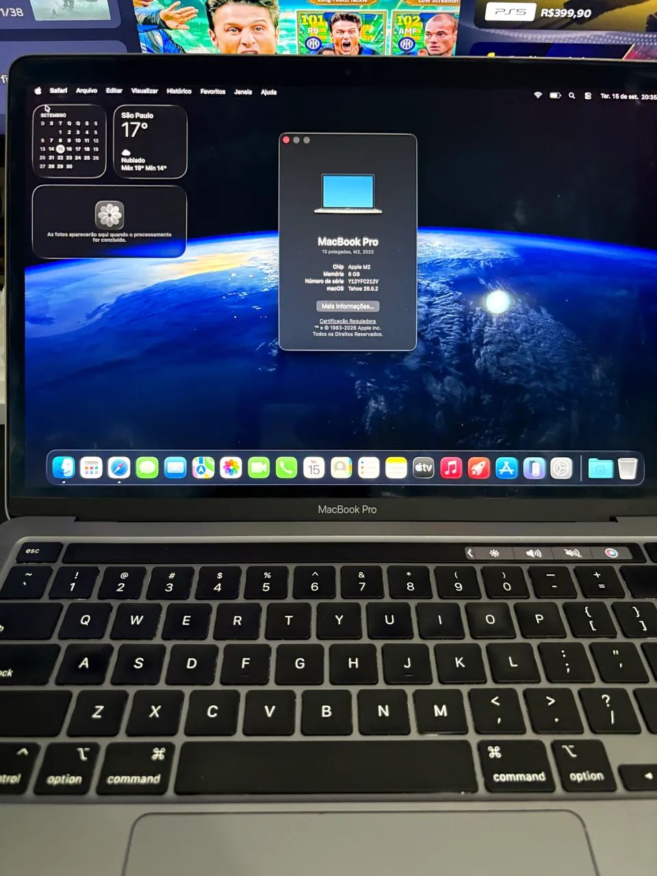 MacBook Pro M2 Touch Bar bateria 82% - Foto 3