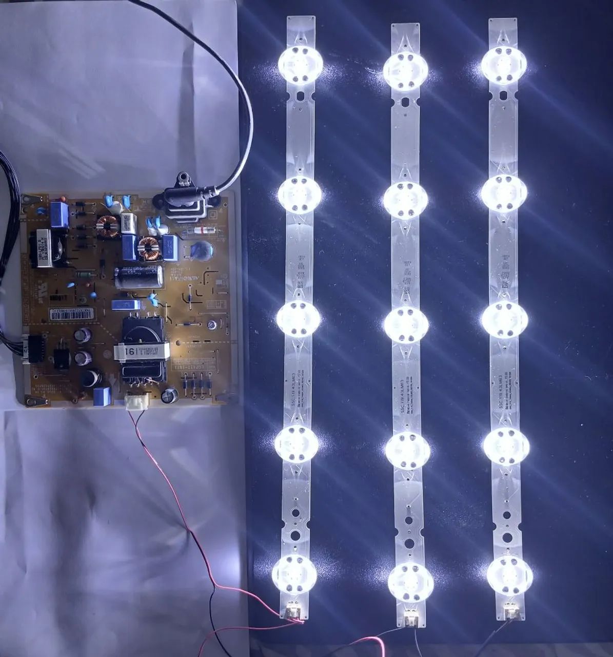 Kit 3 Barras De Led Tv Lg 43" Ssc_y19_43lm63 (5 Leds Por Barra) - Testado!