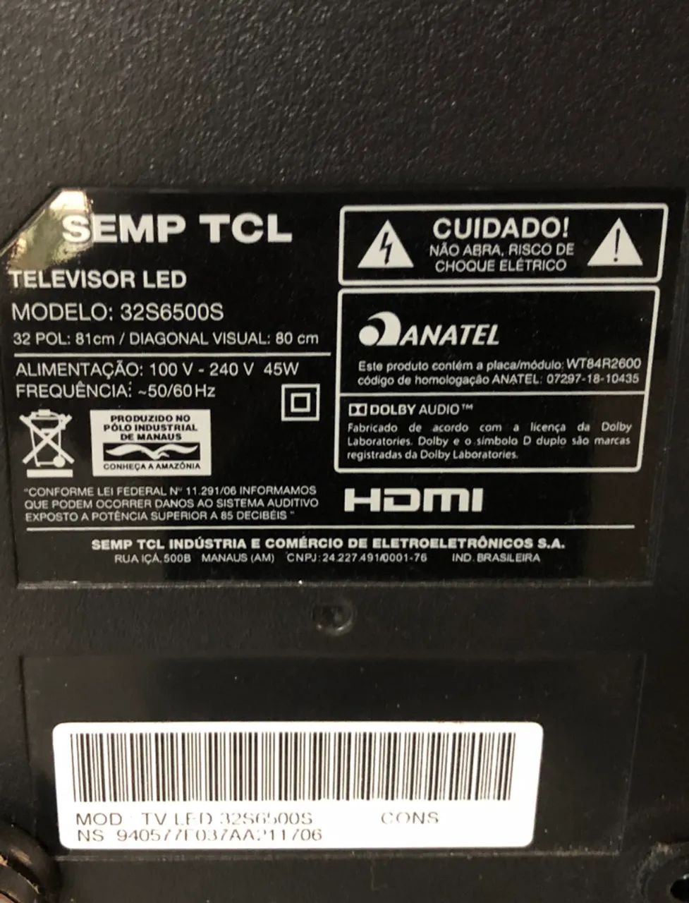 *LED* SMART TV TCL - HDMI 32? ou 81 CM - Foto 4