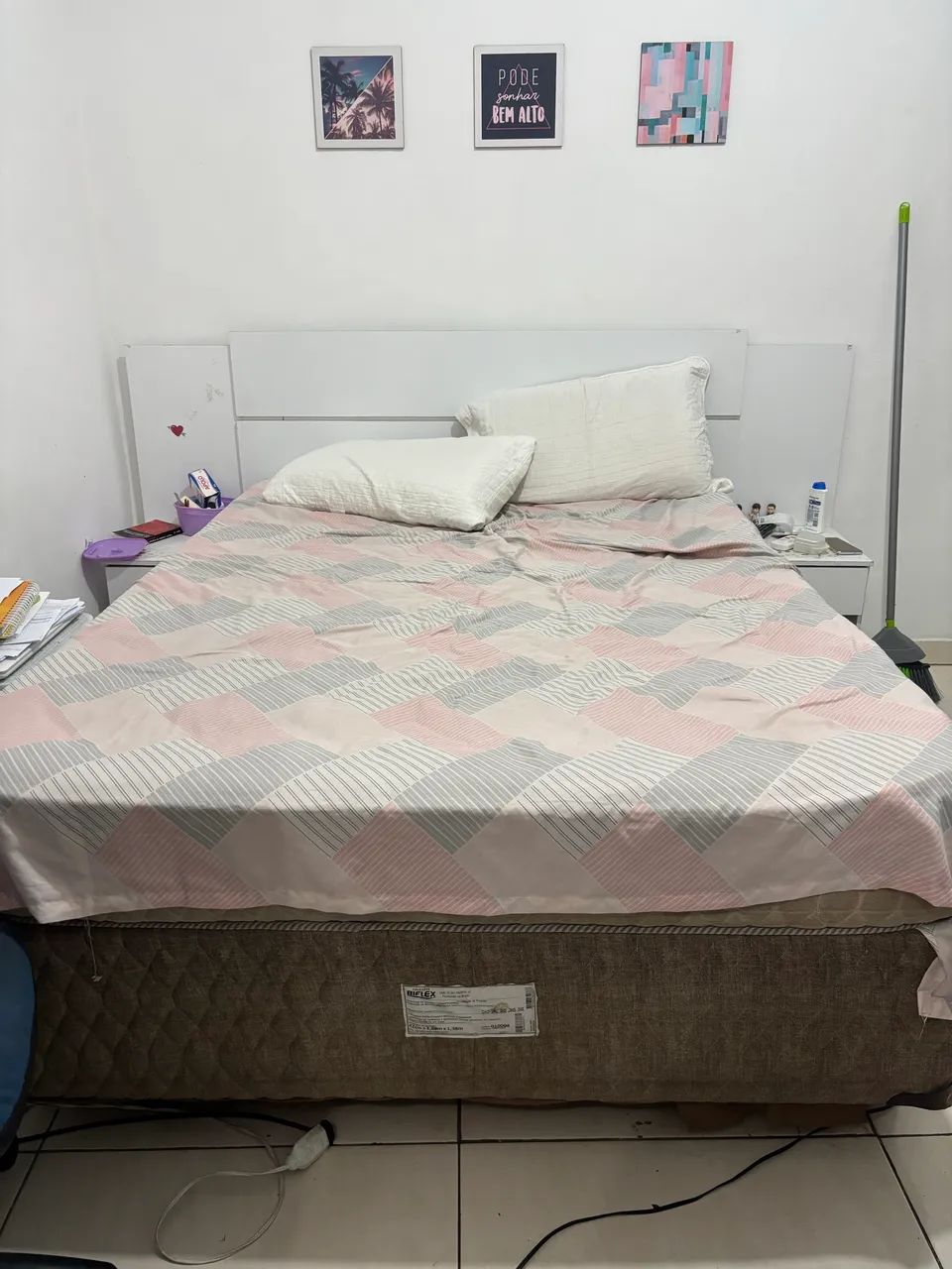 Cama box casal + colchão 