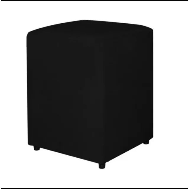 Puff Quadrado Suede Preto - Foto 3