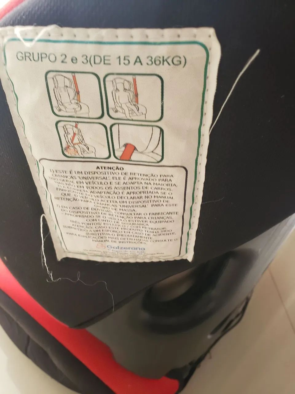 Cadeira para carro Galzerano até 36kg - Foto 2