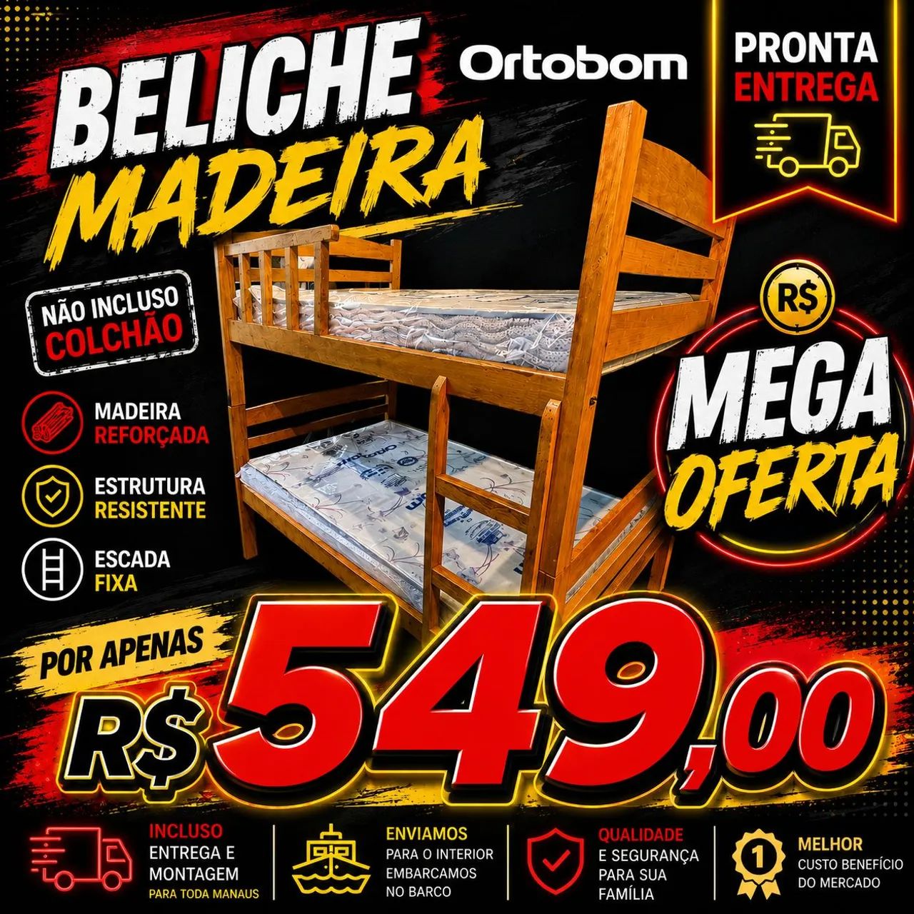 Beliche Madeira R$ 549,00