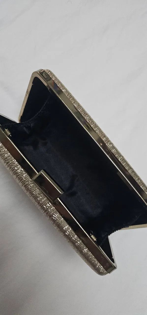 Bolsa Clutch de Festa dourada - Foto 4